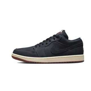 ۞รองเท้าผ้าใบผช Eastside Golf x Jordan Air 1 Low Leather Shock Absorption Top Retro รองเท้าบาสเก็ตบอล unisex สีน้ำเงินเข