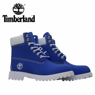 Timberland Nubuck รองเท้าบูทหนัง ข้อสูง สไตล์คลาสสิก กันความเมื่อยล้า สีฟ้า ไซซ์ 36-46