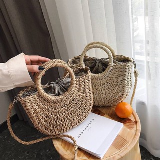 ลดเพิ่ม 8% กระเป๋าสาน หูหิ้ว หูกลม น่ารัก Minimal [H-Circle]