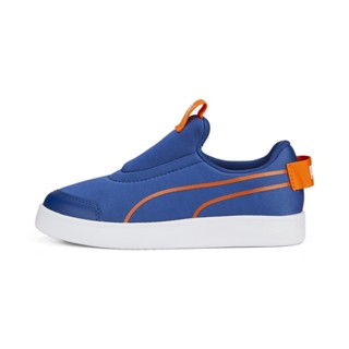 PUMA KIDS - รองเท้ากีฬาเด็ก Courtflex v2 Slip-On Trainers สีฟ้า - FTW - 37485813