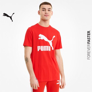 PUMA PRIME/SELECT - เสื้อยืดคอกลมผู้ชาย Classics Logo Tee สีแดง - APP - 53008811