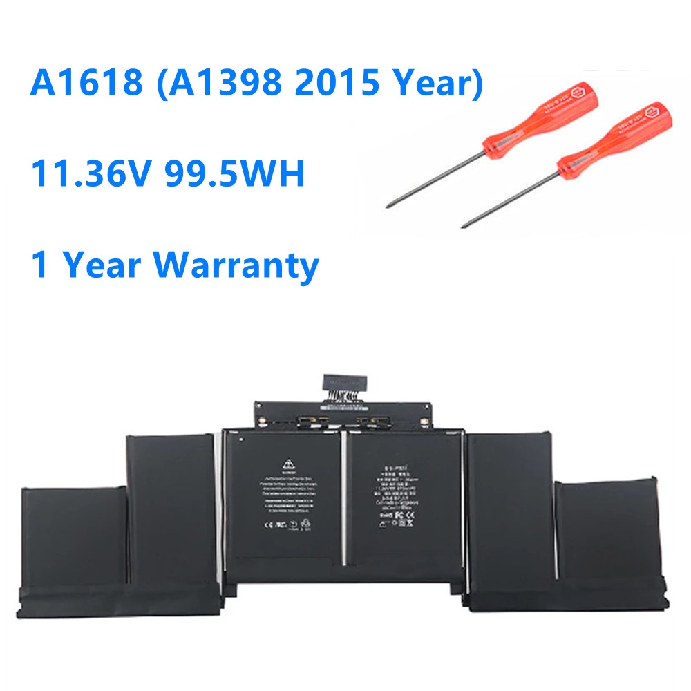 A1618 11.36V 8755mAh/99.5Wh Battery For Apple MacBook Pro 15" Retina A1398 2015 Year 020-00079 MJLQ2