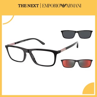 แว่นสายตา  Emporio Armani  4160 ตัว Clip on แว่นสายตาสั้น สายตายาว แว่นกรองแสง กรอบแว่นตาเเละเเว่นกันเเดด by THE NEXT