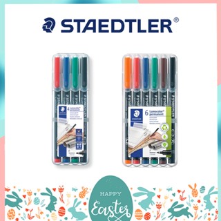 ปากกามาร์คเกอร์ Staedtler Permanent เขียนแผ่นซีดี รุ่น 313 317 318 ชุดเซ็ต 4 / 6 สี