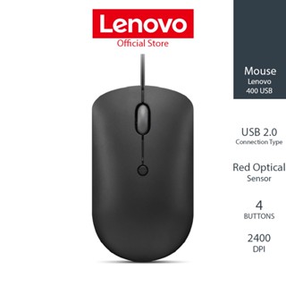 LENOVO Mouse 400 USB-C Wired Compact - GY51D20875 (เม้าส์)