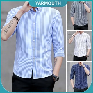 Yyr_ เสื้อเชิ้ตแขน 3/4 สําหรับผู้ชาย