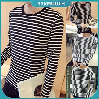Yyr_ เสื้อเชิ้ต ลายทาง สําหรับผู้ชาย