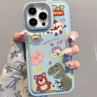 เคสโทรศัพท์มือถือ แบบนิ่ม ลายไดโนเสาร์ และสตรอเบอร์รี่ และหมี สําหรับ iPhone 14Promax 13 12 11 7Plus X XR xsmax