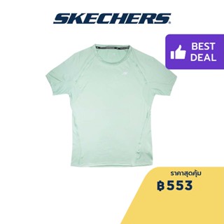 Skechers สเก็ตเชอร์ส เสื้อยืดวิ่งแขนสั้นผู้ชาย Men Running Tee Apparel - SP22Q4W372-0025