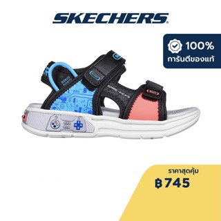 Skechers สเก็ตเชอร์ส รองเท้าแตะเด็กผู้ชาย Boys Power Splash Sandals - 402264L-BKMT Game Kicks, Thematic