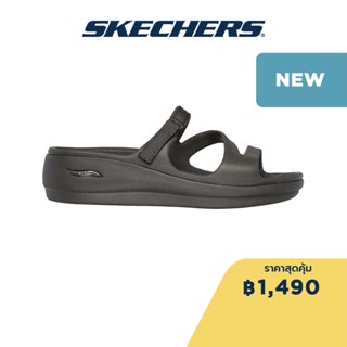 Skechers สเก็ตเชอร์ส รองเท้าแตะผู้หญิง Women Sandals - 111232-CHOC Anti-Odor, Arch Fit, Dual-Density, Hanger Optional, Machine Washable, Luxe Foam