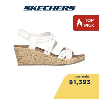 Skechers สเก็ตเชอร์ส รองเท้าแตะผู้หญิง Women Cali Beverlee Delicate Glow Sandals - 119339-WHT Luxe Foam, Vegan