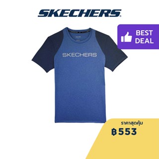 Skechers สเก็ตเชอร์ส เสื้อยืดแขนสั้นผู้ชาย Men  1st Series Short Sleeve Tee  Apparel - SP22Q4M414-RIBL