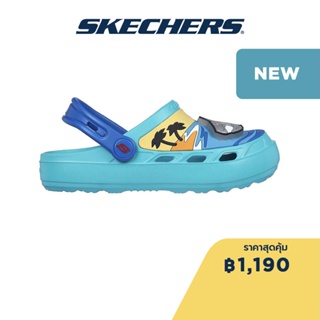 Skechers สเก็ตเชอร์ส รองเท้าเด็กผู้ชาย Boys Illumi Shark Shoes - 406711L-TLBL Eva, Foamies, Hanger Optional, Lights