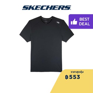 Skechers สเก็ตเชอร์ส เสื้อยืดวิ่งแขนสั้นผู้ชาย Men Running Tee Apparel - SP22Q4M428-00GH