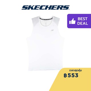 Skechers สเก็ตเชอร์ส เสื้อยืดแขนกุดผู้ชาย Men Performance Running Sleeveless Tee - SP22Q4M424-00JA