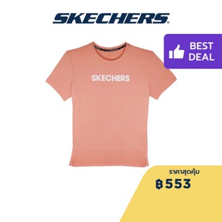 Skechers สเก็ตเชอร์ส เสื้อยืดวิ่งแขนสั้นผู้หญิง Women Running Tee  Apparel - SP22Q4W370-LTCR