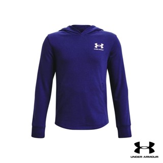 Under Armour UA Boys Rival Terry Hoodie อันเดอร์ อาร์เมอร์ เสื้อออกกำลังกายสำหรับเทรนนิ่ง สำหรับเด็กผู้ชาย