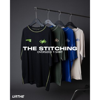 Urthe - เสื้อยืดแขนสั้น สกรีนลาย ดีเทลตะเข็บ รุ่น THE STITCHING