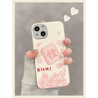 ใหม่ เคสโทรศัพท์มือถือ ลายไพ่นกกระจอก ข้อความมงคล สําหรับ Apple Iphone 14promax 13 13 12 co