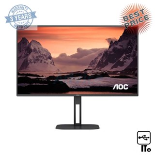 Monitor 27 AOC U27V5C/BK (IPS, HDMI, DP, USB-C) 2K 60Hz ประกัน 3Y จอคอม จอมอนิเตอร์ จอคอมพิวเตอร์