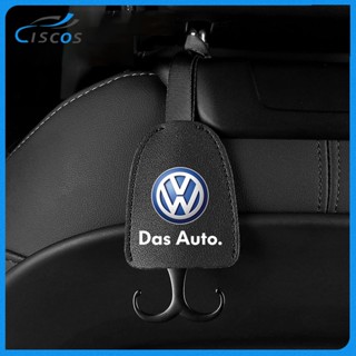 Ciscos หนัง ตะขอเกี่ยวเบาะหลังรถยนต์ ตะขอแขวนรถยนต์ สำหรับ Volkswagen Beetle Scirocco Golf MK6