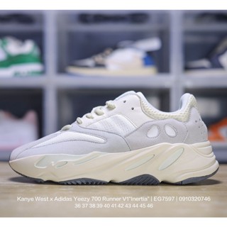 Kanye West x Adidas Yeezy 700 Runner V1 "Inertia" Popcorn Midsole รองเท้าผ้าใบลําลอง สไตล์เรโทร เหมาะกับการวิ่งจ็อกกิ้ง