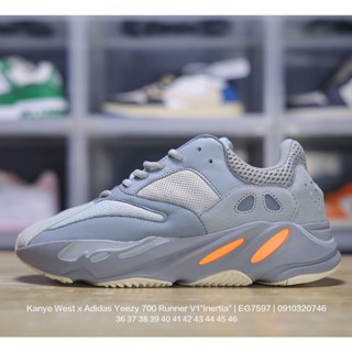 Kanye West x Adidas Yeezy 700 Runner V1 "Inertia" Popcorn Midsole รองเท้าผ้าใบลําลอง สไตล์เรโทร เหมาะกับการวิ่งจ็อกกิ้ง