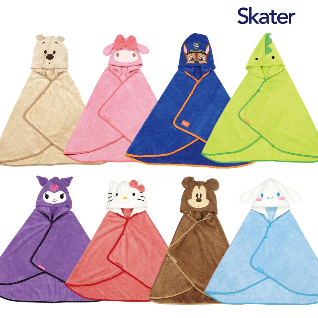 ผ้าเช็ดตัว มีฮู้ด ผ้าเช็ดผม ผ้าไมโครไฟเบอร์ ลาย Pooh ไดโนเสาร์ จาก Skater ผ้าขนหนู ผ้าเช็ดตัวน่ารัก 