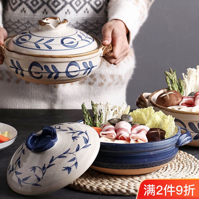 ♛หม้อดินญี่ปุ่นหม้อข้าวในครัวเรือนคนเดียวเซรามิคข้าวก๋วยเตี๋ยวหม้อสตูว์หม้อหม้อดินขนาดเล็กหม้อขนาดเล็ก