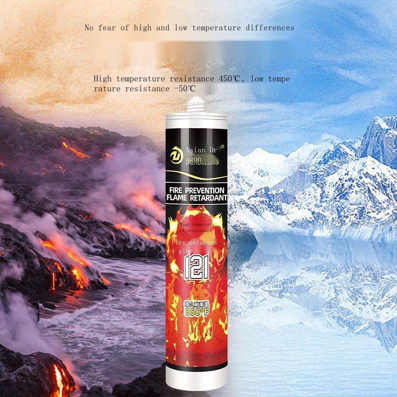 ►ทนความร้อนและอุณหภูมิสูงกาวติดกระจกเคลือบหลุมร่องฟันทนไฟกันน้ำที่แข็งแกร่ง 1000 องศาท่อไอเสียทนไฟกาว - รูปที่ 5