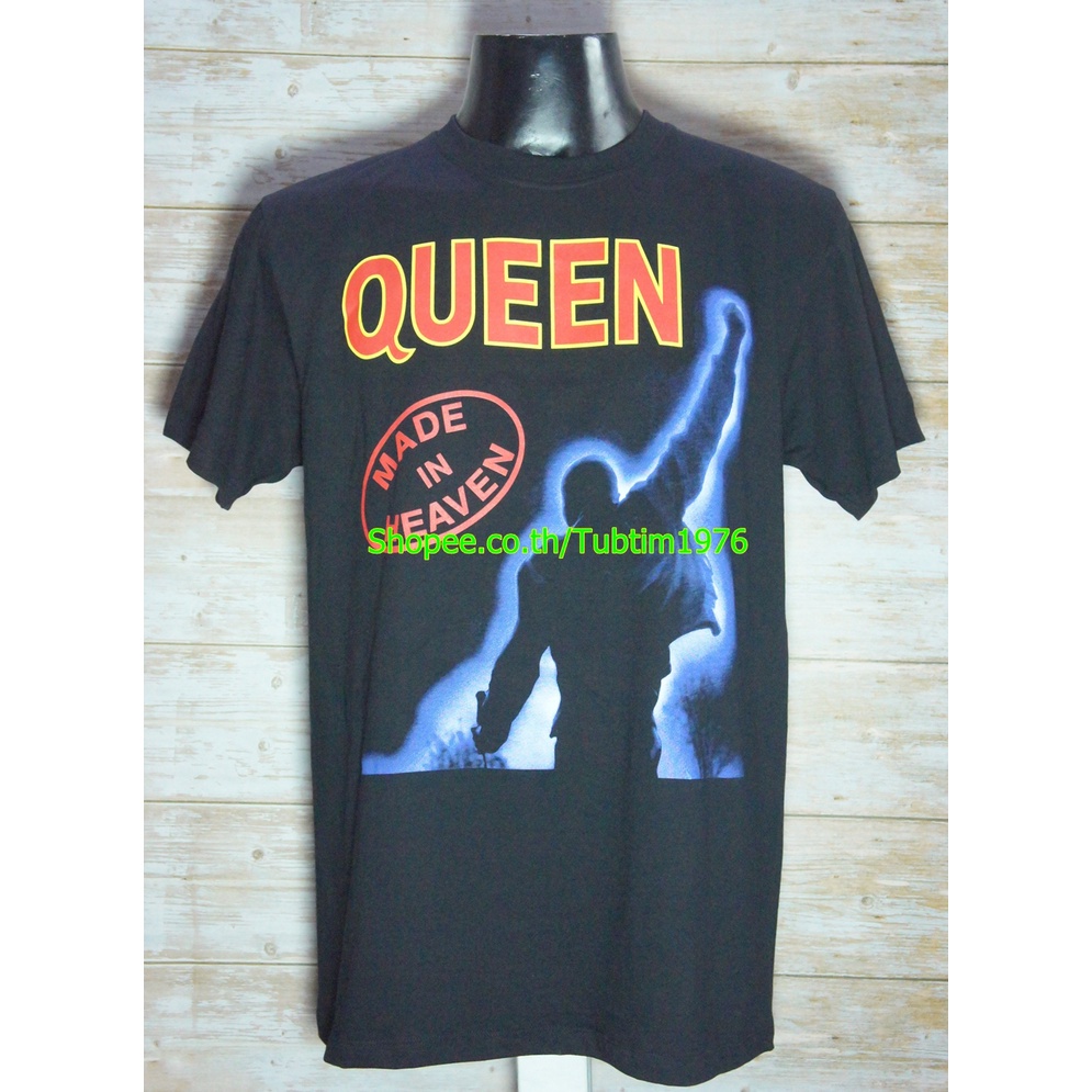 เสื้อวง Queen ผ้าร้อยแฟชั่นวงดนตรี วินเทจ ควีน QUN13