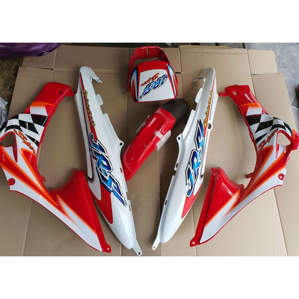 ชุดสี yamaha jr 120 สีแดงขาว ยกชุด6ชิ้น
