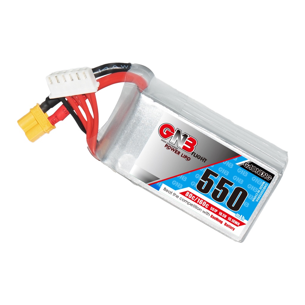 ❈GNB GAONENG 5S 550MAH 18.5V 80C 160C XT30 RC LiPo Battery FPV Racing Drone Brushless Quads