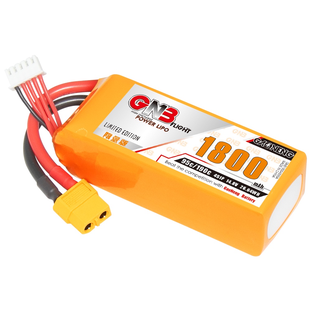 ✡GNB GAONENG 1800mah 4S 14.8V 95C XT60 RC LiPo Battery Pack FPV Drone