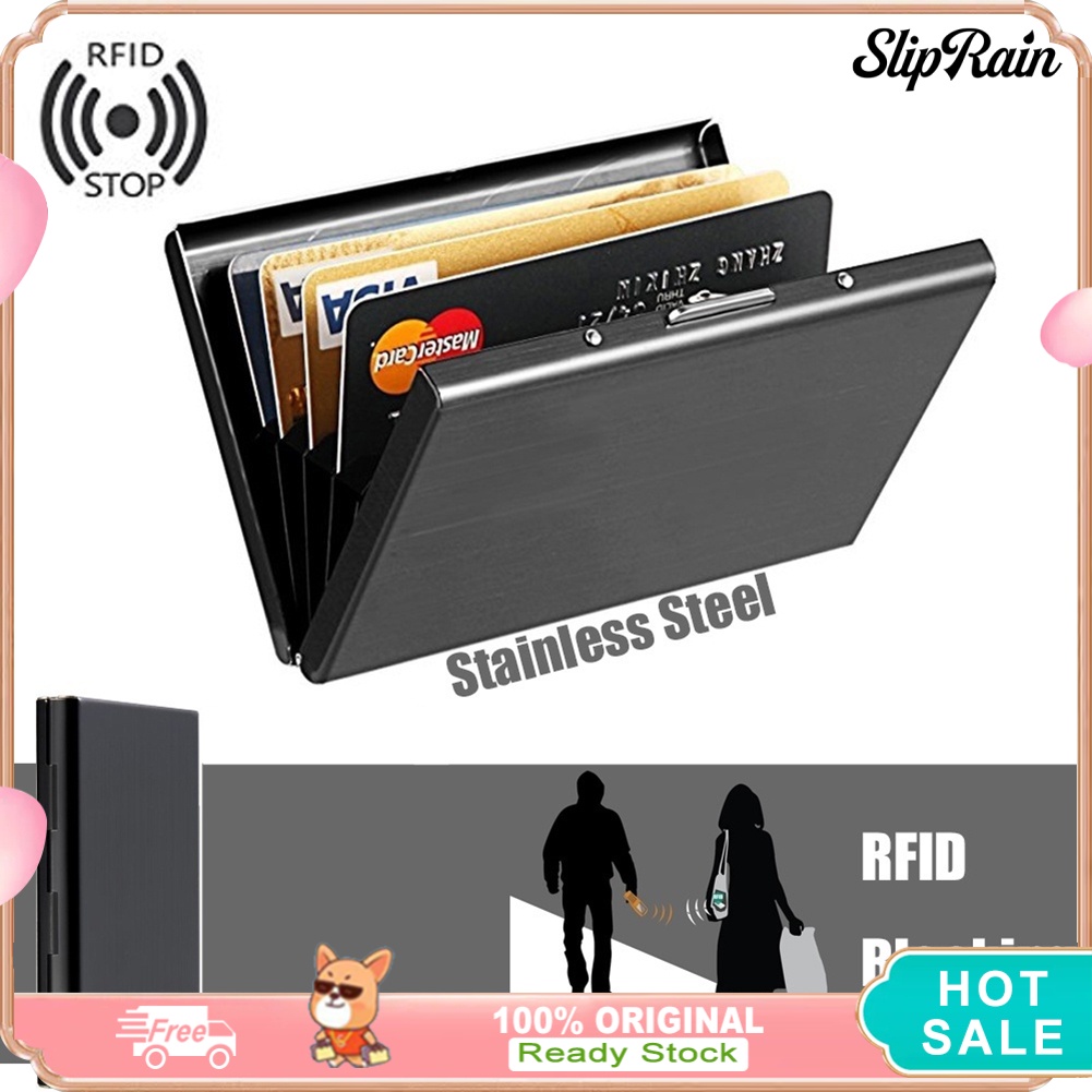กล่องเคส สเตนเลส สําหรับใส่บัตรเครดิต บัตรประจําตัวประชาชน