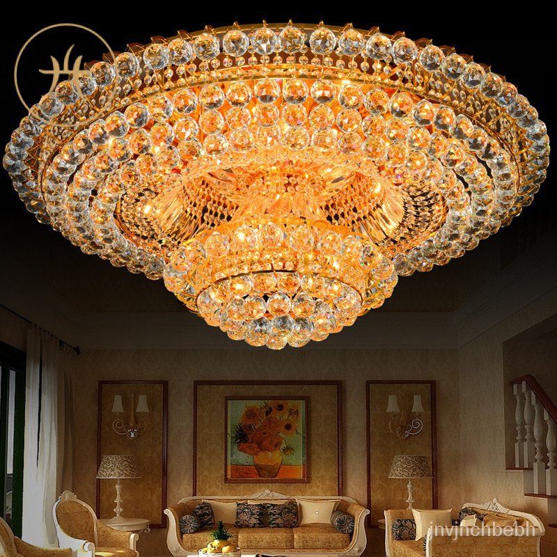 New Light Luxury Crystal Lamp Living Room Hotel Villa Home Lighting BedroomledCeiling Lamp CN3W