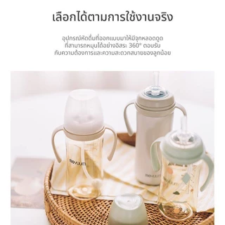 MOYUUM เซตอุปกรณ์หัดดื่ม โมยูม PPSU All IN ONE 360° แบบรีฟีล