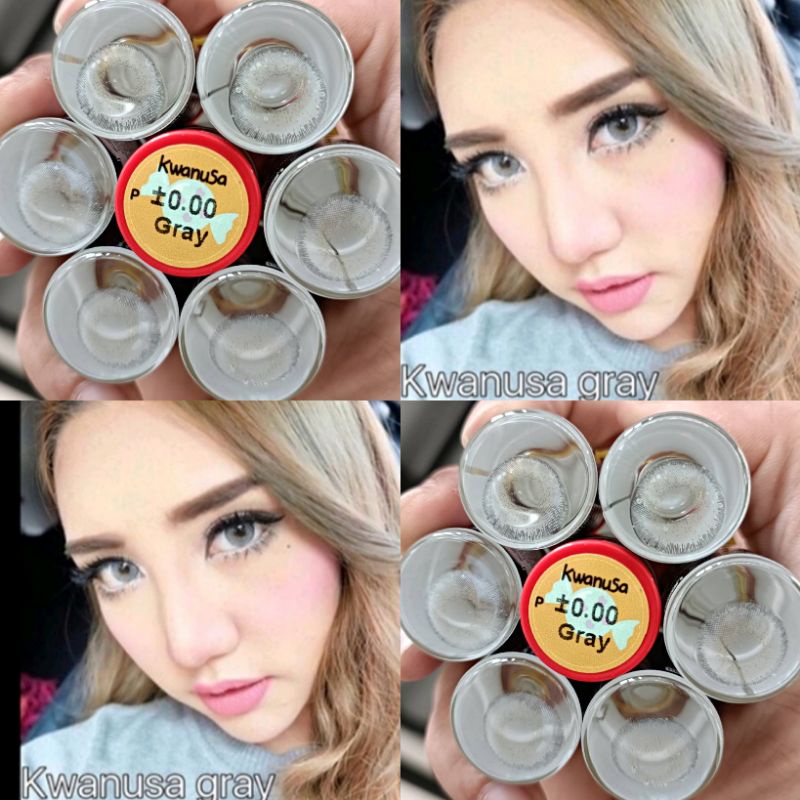 คอนแทคเลนส์ บิ๊กอาย รุ่น Kwanusa สีเทา/ตาล/choco/ดำ/ฟ้า/ม่วง/เขียว  Gray/Brown/Choco/Black/Green/Vio