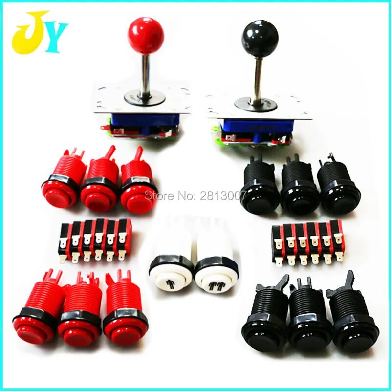 08D Arcade cabinet Kit 4 way 8 way arcade Joystick,button,JAMMA 2 players kit to DIY Arcade Machine MAME By Yourse AAL