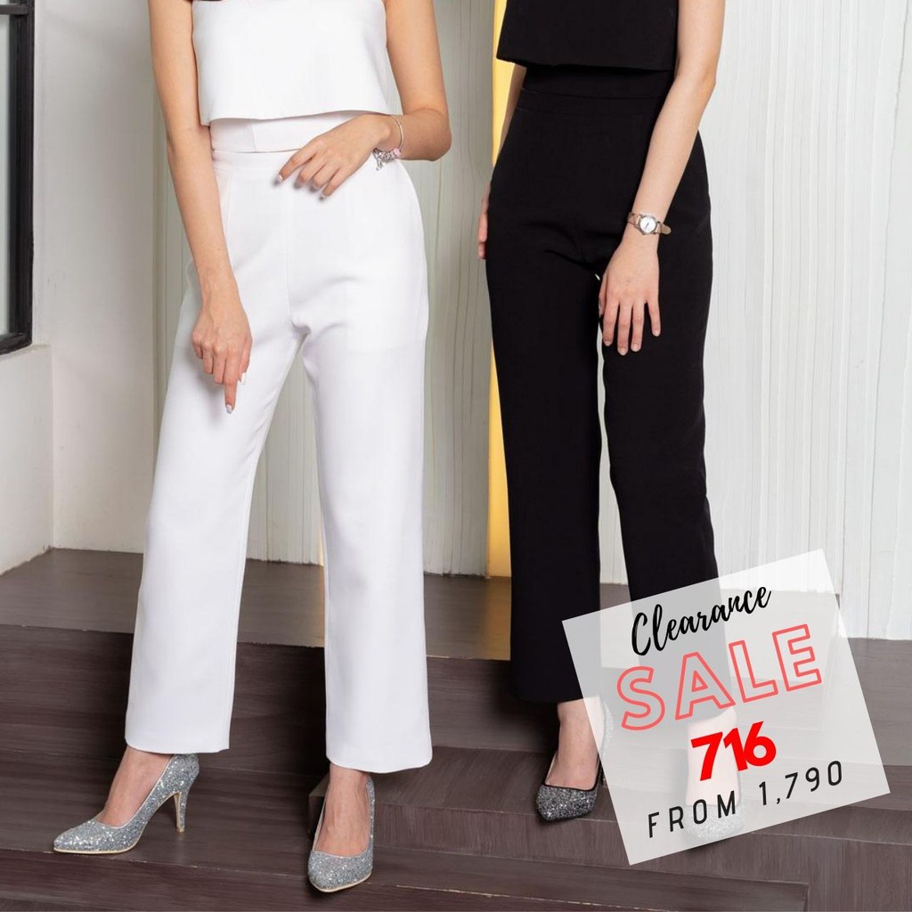 กางเกงขายาว EA0508 Derby Pants ชุดใส่เที่ยว ชุดออกงาน ชุดเพื่อนเจ้าสาว | Evalynbrand