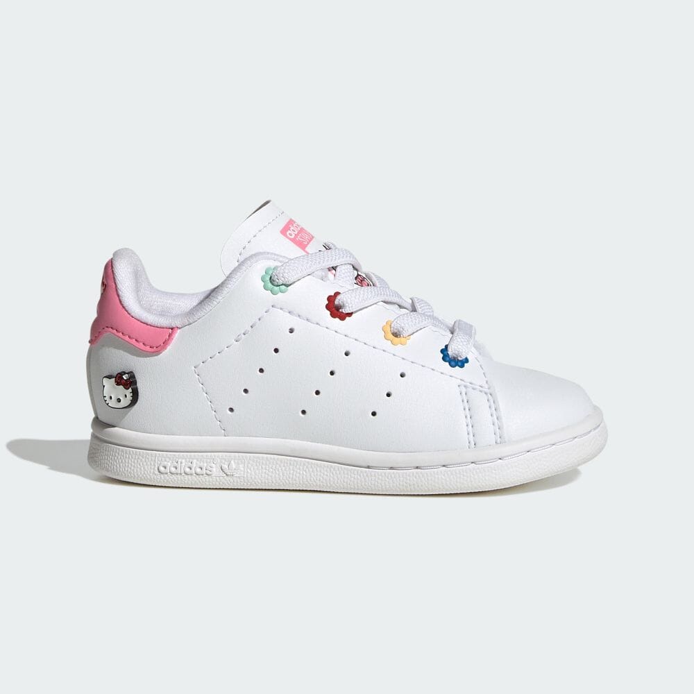 Adidas Adidas Originals X Hello Kitty Stan Smith Kids รองเท้าผ้าใบ สีขาว สําหรับเด็ก Id7232
