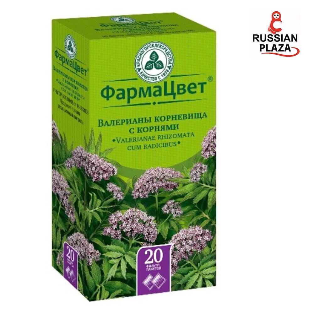 Tea from valerian rhizomes with roots filter 20 pcs / Valerian rhizomes with roots 1.5 g 20 pcs. filter bags