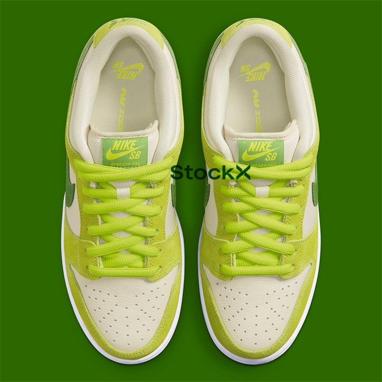 №❁■Nike SB Dunk Low Green Apple Beige Low-top Retro Casual Sports รองเท้าสเก็ตบอร์ด DM0807-300