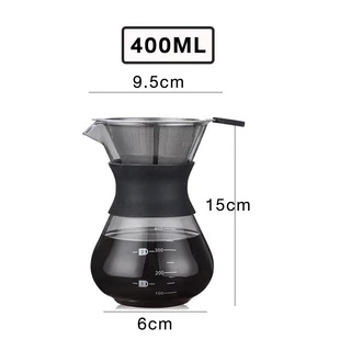[St.Coco Cafe]เหยือกดริปกาแฟ ฟรี ดริปเปอร์สแตนเลส ขนาด 400ml