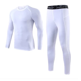 สื้อกีฬาแขนยาว เสื้อรัดรูปชาย+กางเกงรัดกล้าม กางเกงวิ่งชาย [กทม. พร้อมส่ง]