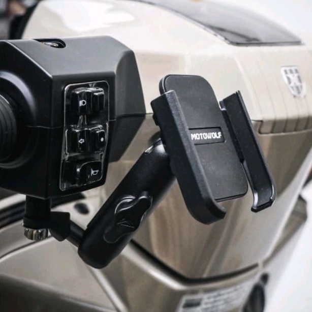ใหม่!! ที่จับ มือถือ ใต้แฮนด์ J200 G350 X300 X200 X250 V200 V125 รุ่นSmart ปรับง่าย ลงตัว พร้อมบูส+น็อตสแตนเลส : Pocenti