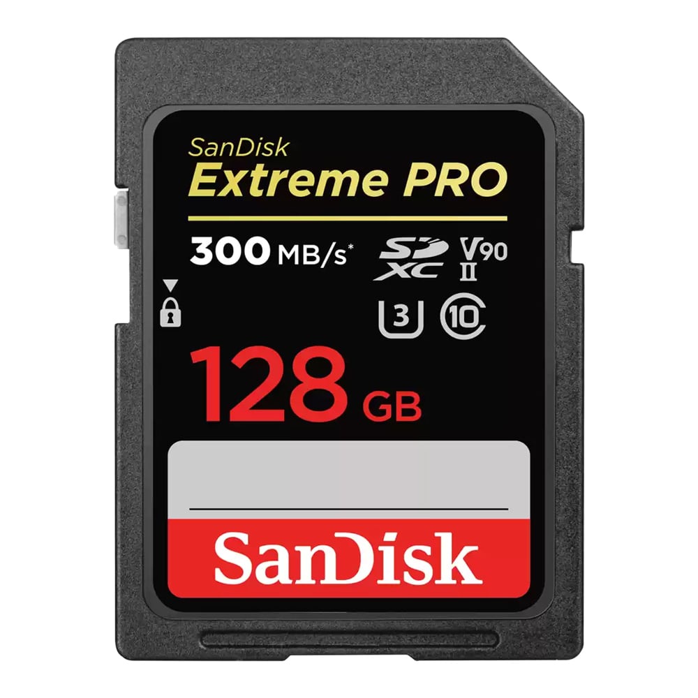 128 GB SD CARD (เอสดีการ์ด) SANDISK EXTREME PRO SDXC UHS-II CARDS (SDSDXDK-128G-GN4IN) +
