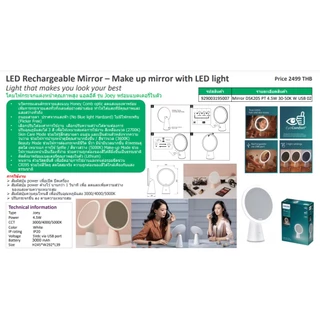 [กระจกแต่งหน้า] PHILIPS โคมไฟกระจกแต่งหน้า LED รุ่น DSK205 สีขาว