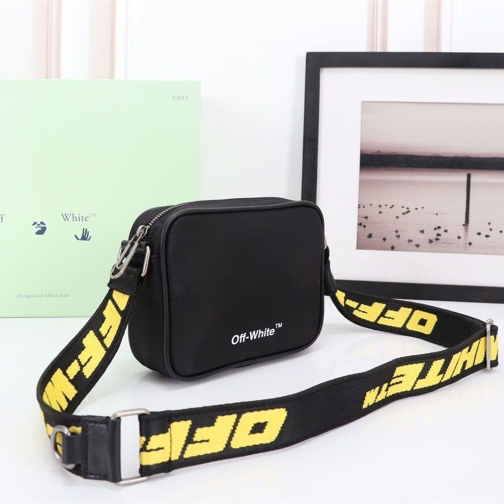 Off White ใหม่ ow กระเป๋า crossbody กระเป๋ากระเป๋าใบเล็กเอวกระเป๋าโทรศัพท์มือถือกระเป๋าเดินทางด้านข้